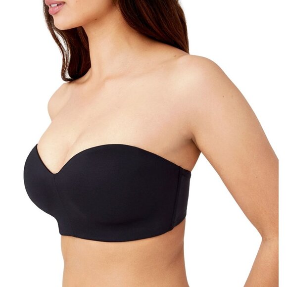 🆕WACOAL Staying Power Wireless Strapless Convertible Bra #854372 Black 38DDD - Picture 3 of 10
